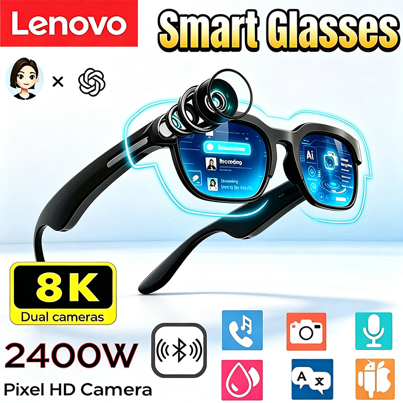 Smart Glasses Lens - Kacamata Pintar Lenovo 2400W Kamera Terjemahan