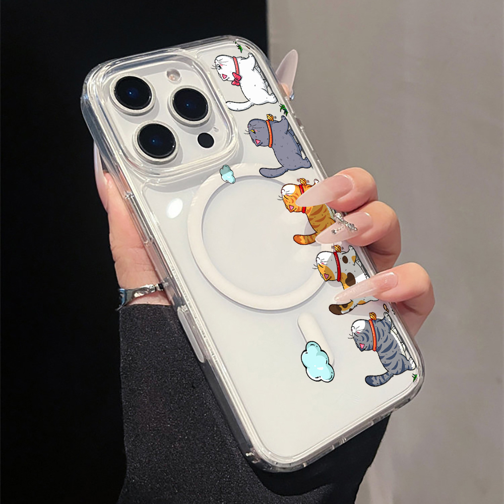 Apple Iphone 15 Pro Max - Casing HP Akrilik Motif Kucing Kartun