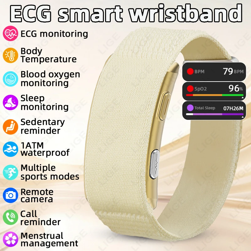 Fall Detection Watch - Jam Tangan Pintar Pria EKG Kesehatan