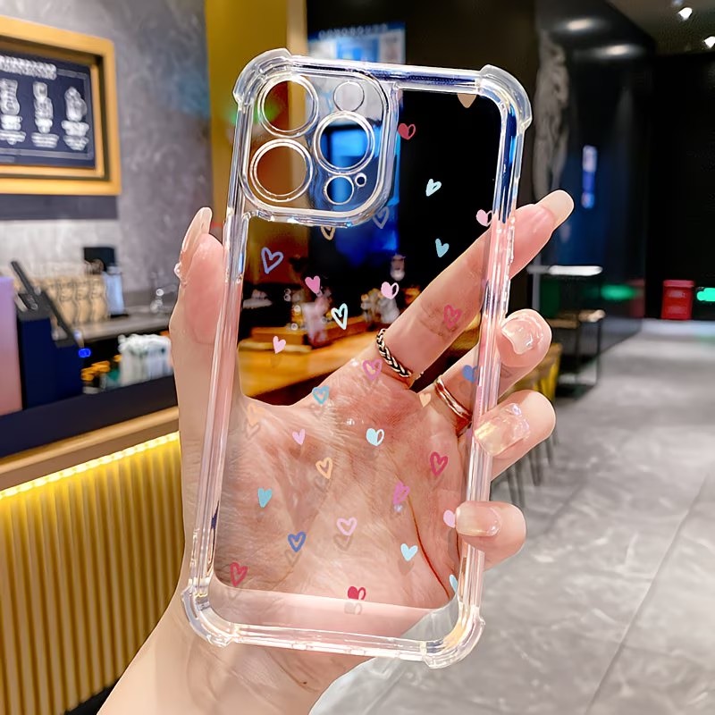 Apple Iphone 15 - Casing HP Transparan Pelindung Sudut Motif